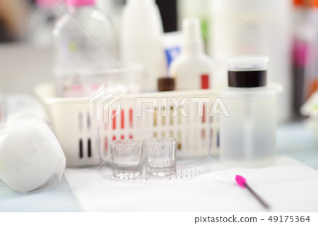 Beautician tools for making eyebrows makeup. Beautician tools for making eyebrows makeup. 49175364