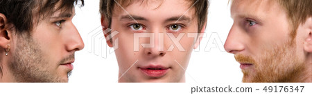 Close-up portrait of a handsome guys Close-up portrait of a handsome guys 49176347
