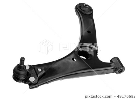 levers of a car suspension on a white background levers of a car suspension on a white background 49176682