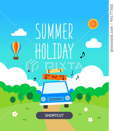 夏季旅遊插圖 夏季旅遊插圖 49177368