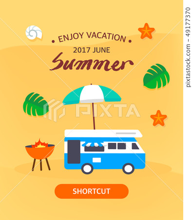 夏季旅遊插圖 夏季旅遊插圖 49177370