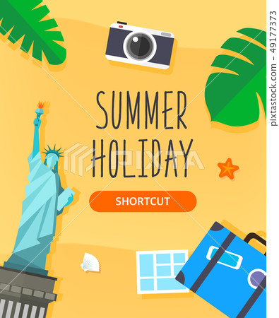 Summer travel illustration Summer travel illustration 49177373