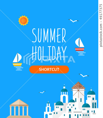 夏季旅遊插圖 夏季旅遊插圖 49177375