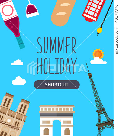 Summer travel illustration Summer travel illustration 49177376