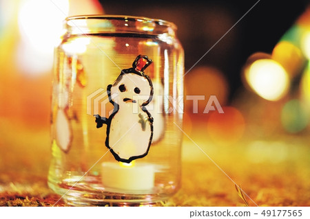 手工製作的蠟燭,雪人 手工製作的蠟燭,雪人 49177565