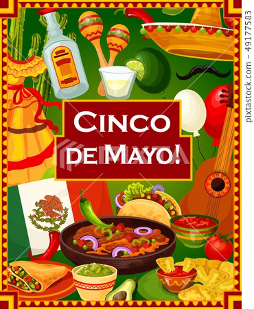 Cinco de Mayo Mexican holiday party greetings 49177583