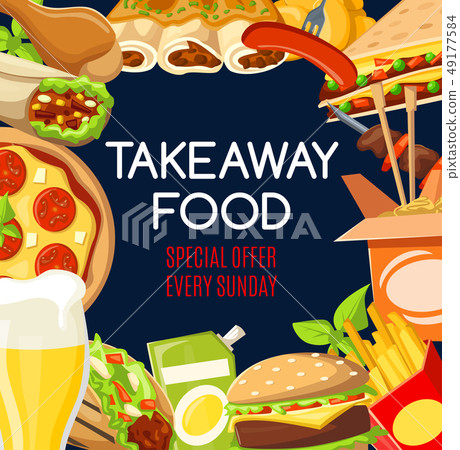 Fast food snacks takeaway delivery menu 49177584