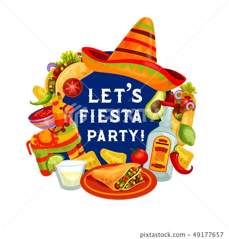Let fiesta party, Mexican Cinco de Mayo holiday 49177657