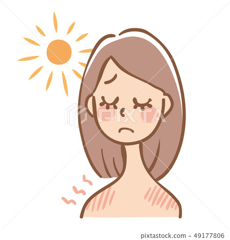 Tanned woman direct sunlight 49177806