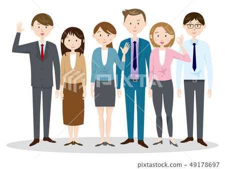 Men and women Business Full-length Teamwork Men and women Business Full-length Teamwork 49178697