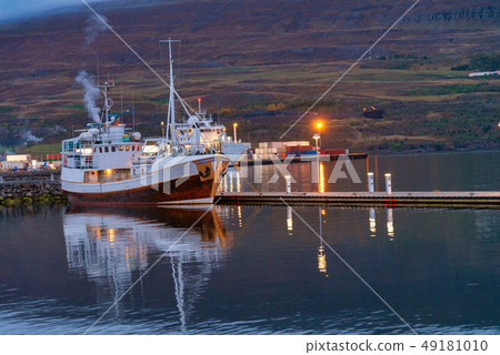 Fishing boat in port Akureyri Iceland 49181010