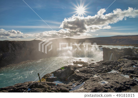 The Godafoss huge waterfalls Iceland 49181015
