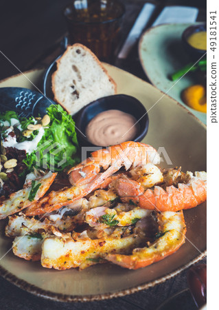 Langoustines - Icelandic cuisine made of lobster. 49181541