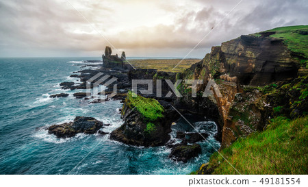 Londrangar in Snaefellsnes National Park, Iceland. 49181554