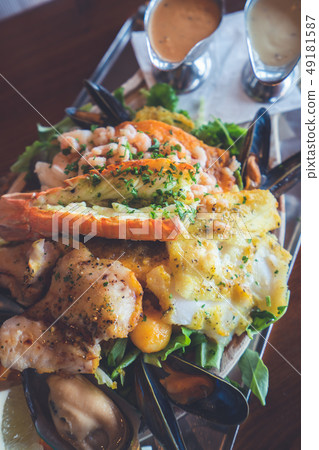 Icelandic seafood plate cuisine national food. 49181587