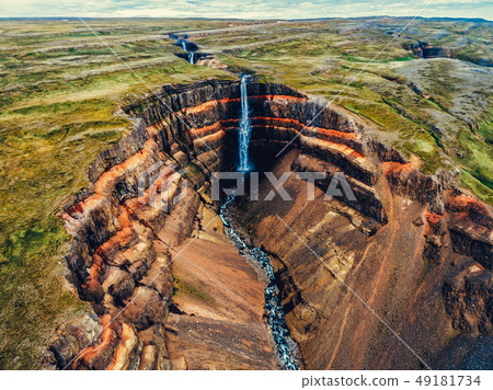 The Aldeyjarfoss Waterfall in North Iceland. The Aldeyjarfoss Waterfall in North Iceland. 49181734