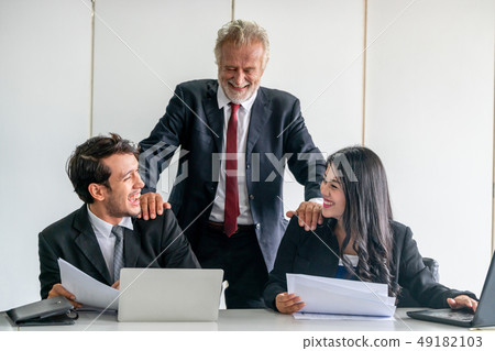 Business people, manager and employee in meeting. 49182103