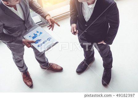 Businessmen are in business meeting in office. Businessmen are in business meeting in office. 49182397