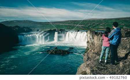The Godafoss waterfall in north Iceland. 49182760