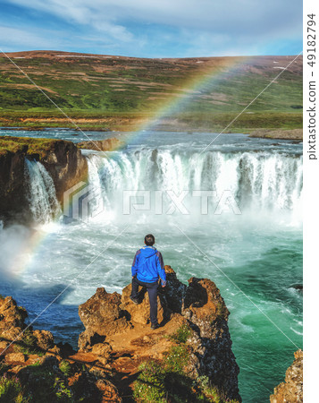 The Godafoss waterfall in north Iceland. 49182794