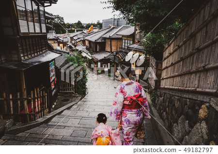 Traveler in Higashiyama District, Kyoto, Japan 49182797