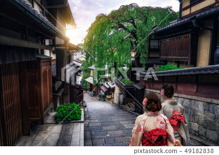 Traveler in Higashiyama District, Kyoto, Japan Traveler in Higashiyama District, Kyoto, Japan 49182838