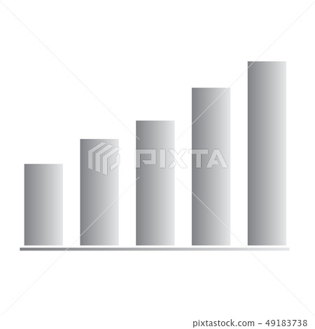 chart growing bar icon on white background. chart growing bar icon on white background. 49183738