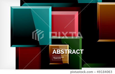Square geometric background Square geometric background 49184063