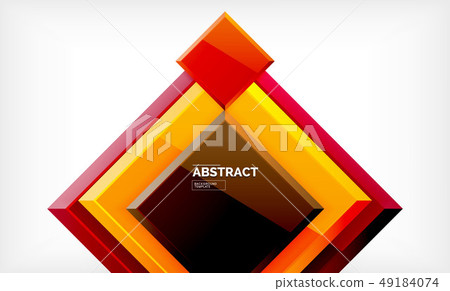 Square abstract background, glossy geometric design Square abstract background, glossy geometric design 49184074