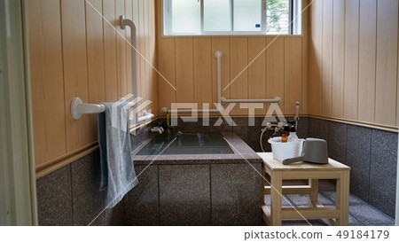 Bathtub image with handrail for nursing care 49184179