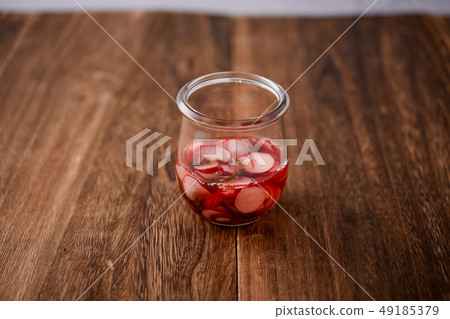 Sweetened pickles of radish Sweetened pickles of radish 49185379