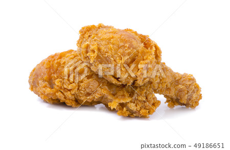 hot and crispy fried chicken legs isolated on a hot and crispy fried chicken legs isolated on a 49186651