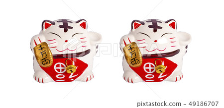 Ceramic doll Japanese welcoming lucky Cat. ( Ceramic doll Japanese welcoming lucky Cat. ( 49186707