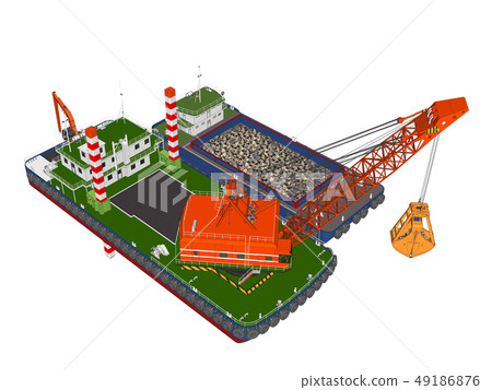 挖泥船和沈積物載體14 挖泥船和沈積物載體14 49186876