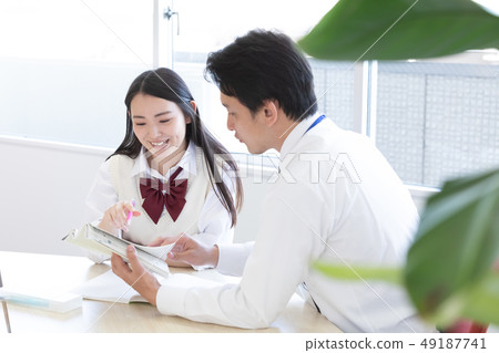 High school student learning 49187741