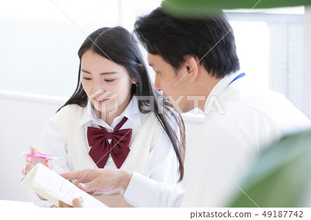 High school student learning 49187742