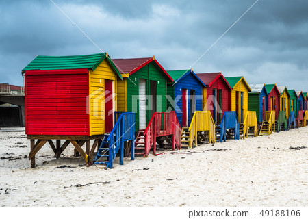 Colourful Beach Houses in Muizenberg, South Africa 49188106