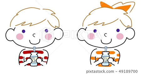 Blue-eyed milk little girl & girl 2 Blue-eyed milk little girl & girl 2 49189700