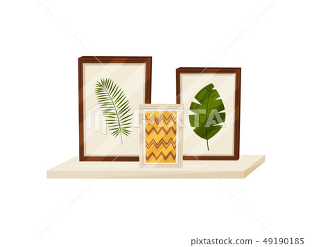 Picture and herbarium concept. Vector flat illustration. 49190185
