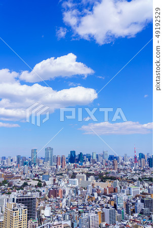 Blue sky Tokyo Metropolitan scenery Contrast normal 49192529