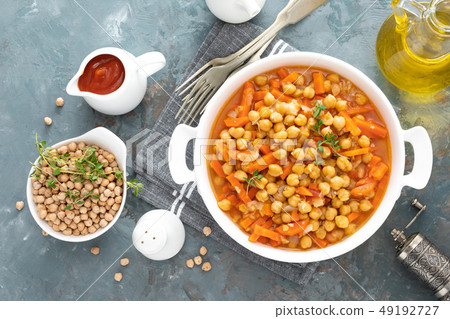 Chana Masala, spicy chickpea curry with carrot Chana Masala, spicy chickpea curry with carrot 49192727