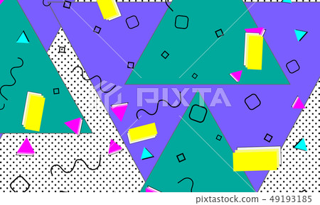 Pop art color background. Memphis pattern 49193185