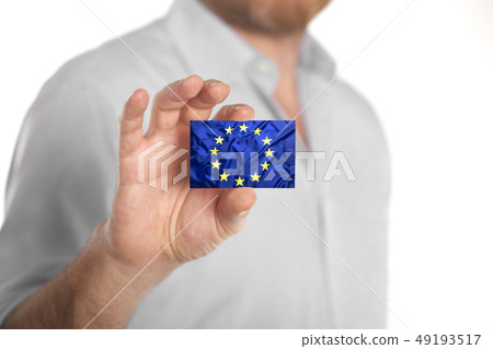 Businessman with business card Businessman with business card 49193517