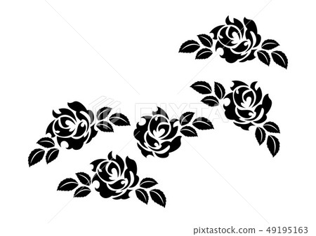 Tribal design. rose. Fashion tattoo. sticker. 49195163