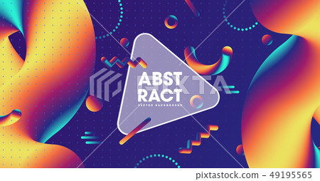 Abstract colorful gradients waves background 49195565