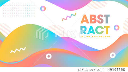 Abstract colorful gradients waves background 49195568