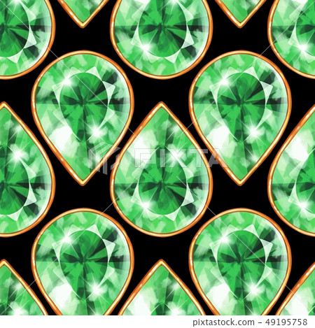 Seamless green gemstones background - Stock Illustration [49195758] - PIXTA