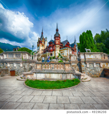 Famous Neo-Renaissance Peles castle in Sinaia 49196208