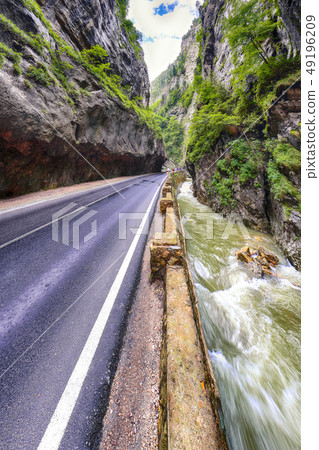 Amazing summer view of Bicaz Canyon/Cheile Amazing summer view of Bicaz Canyon/Cheile 49196209
