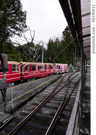 Oigawa Shindo Ikawa Line Truck train leaving Ookusen Station 49196811